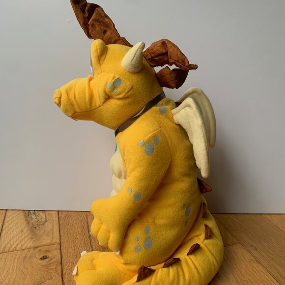 RARE 2000 Quetzal Dragon Tales Plush Hasbro Playskool Yellow Dragon - Picture 2 of 7